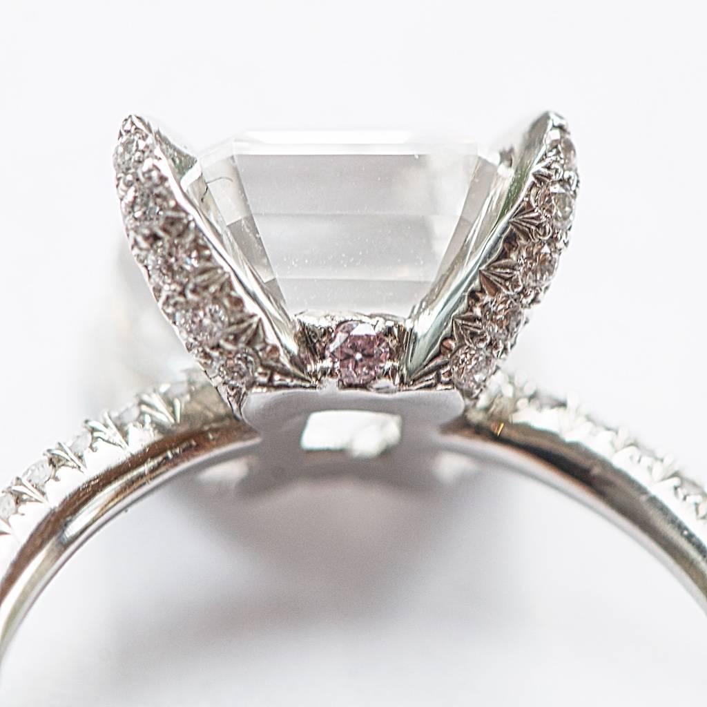Women's Marisa Perry Micro Pave Four Carat Royal Asscher Diamond Ring