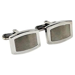 Stuller Stainless Steel Brushed and Polished Engravable Cufflinks