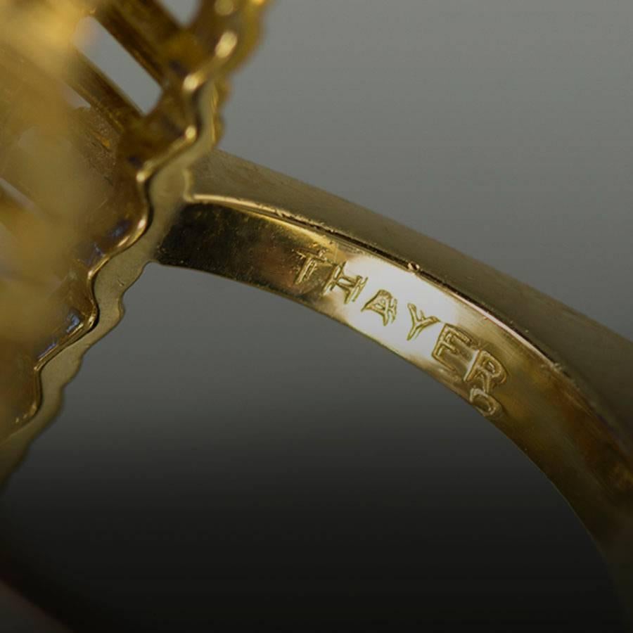 Women's or Men's Keith Davis Sapphire Diamond Gold Ring  For Sale