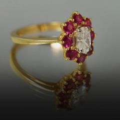 Keith Davis Ruby Diamond Gold Ring