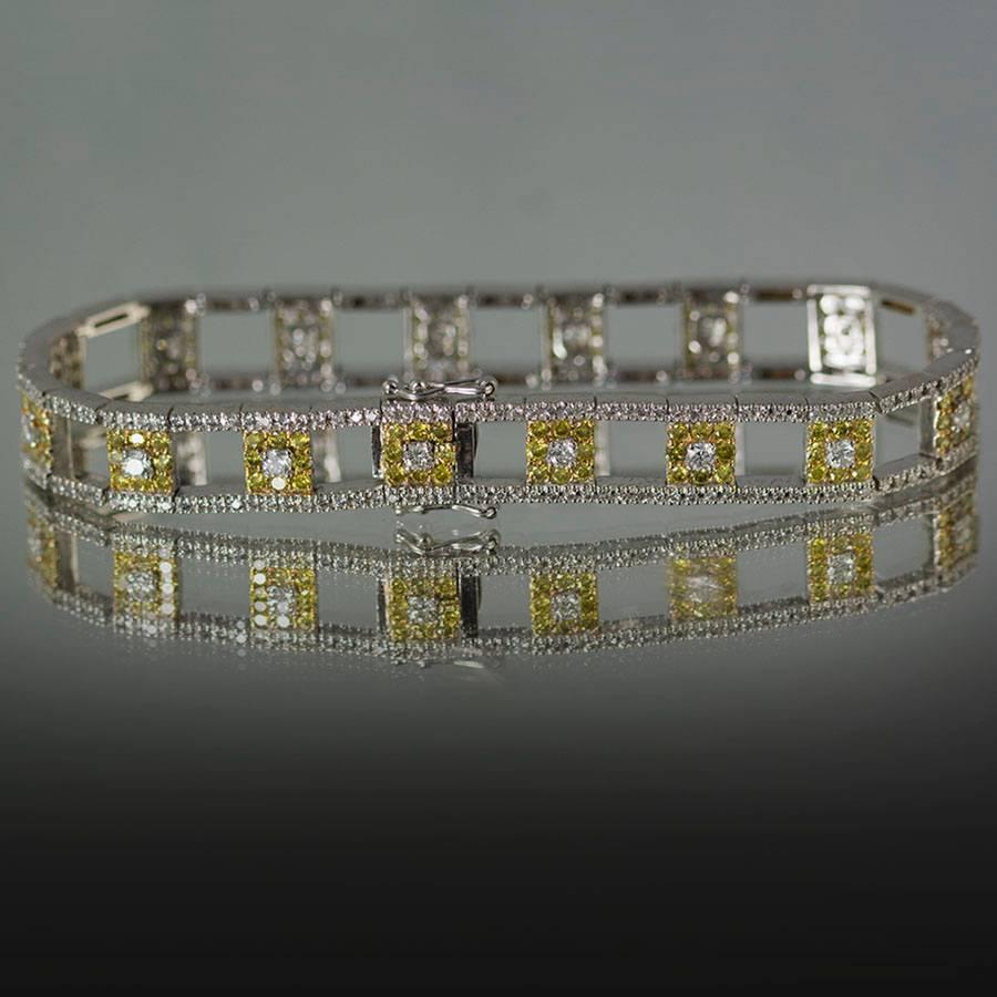 Cheri Dori Yellow and White Diamond Gold Bracelet 2