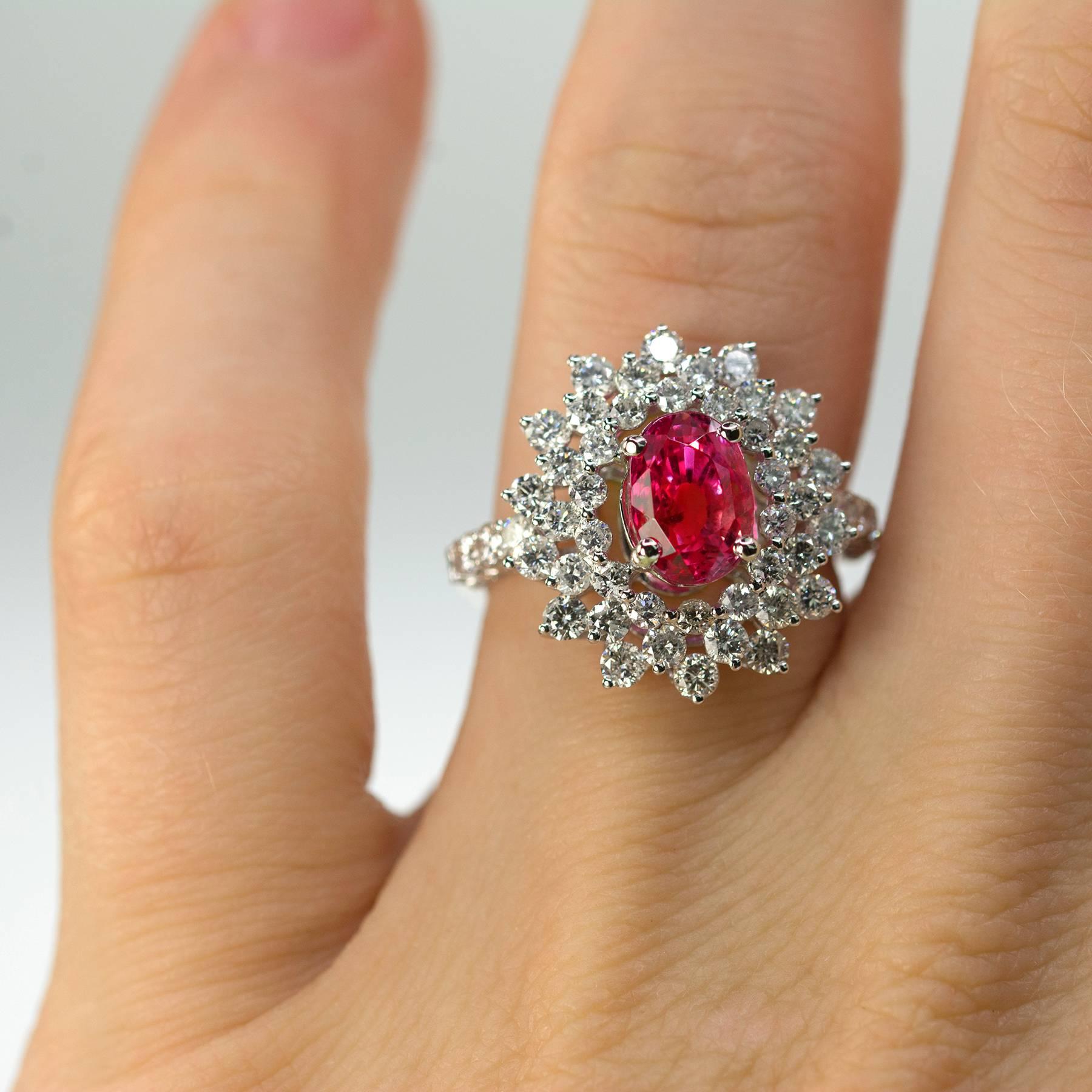 dark pink sapphire ring