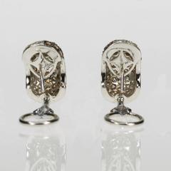 18 Karat Chocolate and White Diamond Earrings