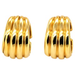 Boucles d'oreilles manchette en or jaune 18 carats