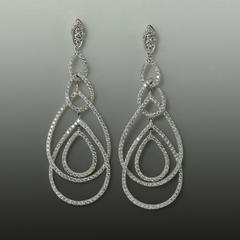 Diamond Gold Chandelier Earrings