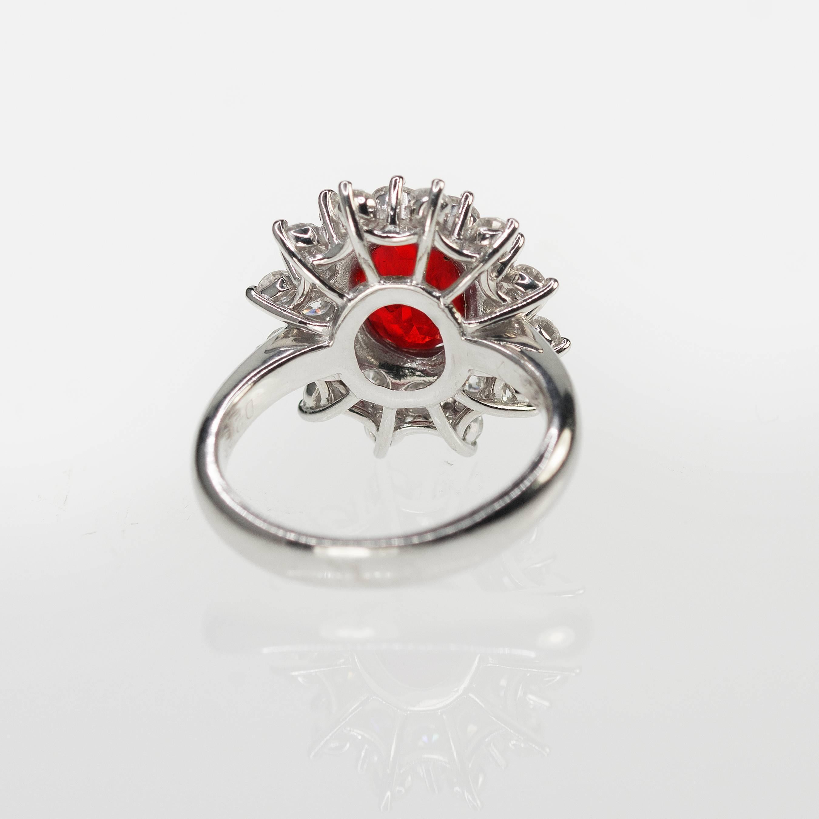 Burma Ruby Diamond Ring For Sale at 1stDibs