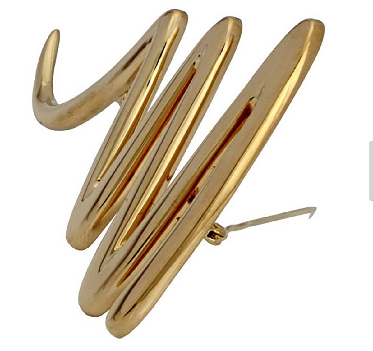 18k Tiffany & Co Paloma Picasso Squiggle Brooch, 12.96g