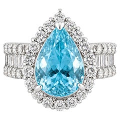Anello con tormalina Paraíba in platino