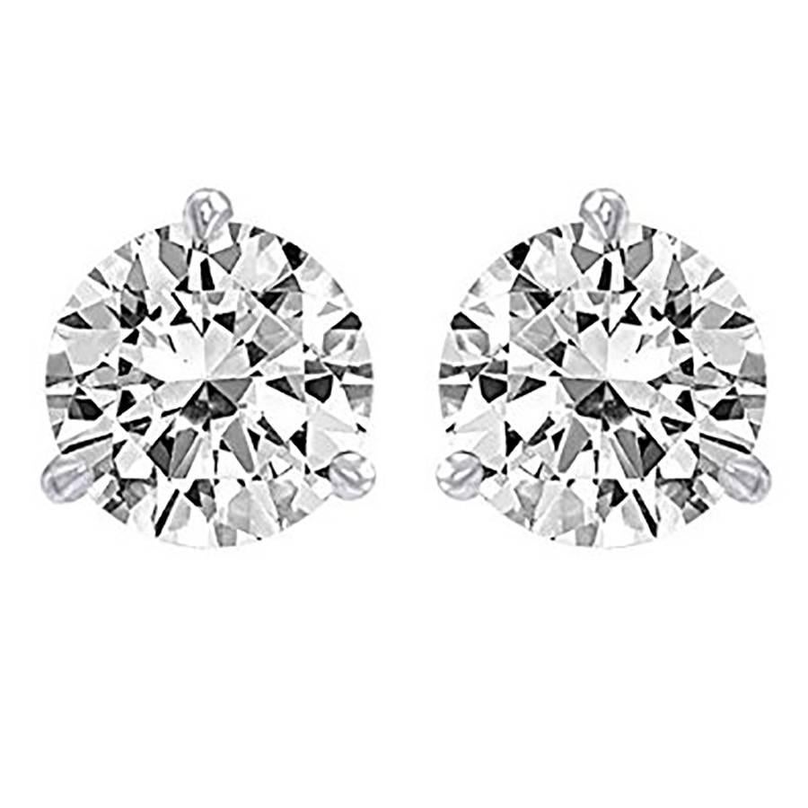 Women's or Men's Platinum 4.05 Carat GIA Diamond Stud Earrings