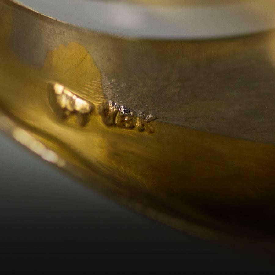 Ring aus Gold und Platin mit gelbem Diamanten im Angebot 1