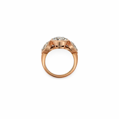 5 carat 18kt rosé gold diamond ring
