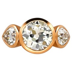 5 carat 18kt rosé gold diamond ring