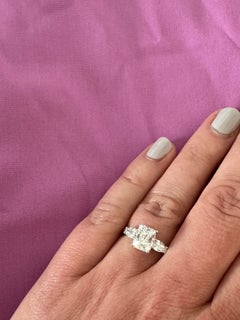 Platinum 2.20ct Old European cut diamond ring.