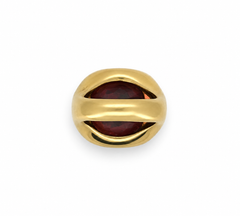 18k Yellow gold garnet Pomellato statement ring, Italy