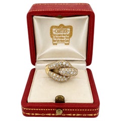 Cartier Chrochet Knot Diamond Ring 1970s Vintage Cartier Ring.