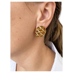 Pendientes de oro de 18 quilates con citrino, zafiro y diamantes, de Alemania