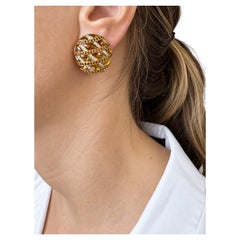Pendientes de oro de 18 quilates con citrino, zafiro y diamantes, de Alemania