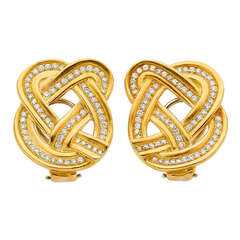 Angela Cummings Tiffany & Co. Diamond Yellow Gold Earrings