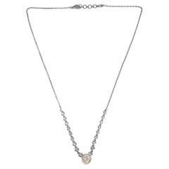 The Luna Chain Diamond Station Necklace with Baguette & Pavé Pendant
