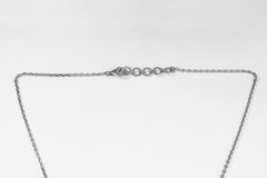The Luna Chain Diamond Station Necklace with Baguette & Pavé Pendant