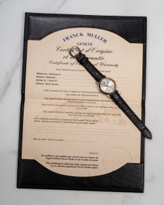 Franck Muller 2800 S6MM Silver Dial 18k WG Automatic 1990s Open Papers