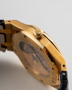 Audemars Piguet Royal Oak 15300BA White 'Tapisserie' Dial 18k YG