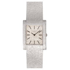 Patek Philippe Gondolo 3553/1, cadran Sigma, bracelet avec finition « bark », or blanc 18 carats, remontage manuel