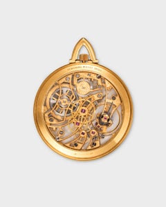 Montre de poche squelette Audemars Piguet en or jaune 18 carats, années 1980