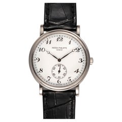 Patek Philippe Calatrava 5022G White Porcelain Dial 18k WG Manual Winding
