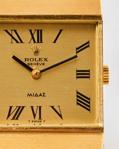 Rolex Queen Midas 3585 Roman Champagne Dial 18k YG 1975
