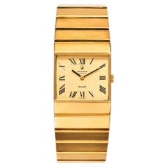 Rolex Queen Midas 3585 Roman Champagne Dial 18k YG 1975
