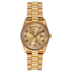 Rolex Day Date 18238 Myriad Diamond Dial 18k YG