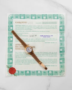 Rolex Mini Datejust 26mm 69178 Mother of Pearl Pinball Baguette 1987 Box and Pap