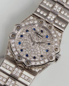 Chopard St Moritz 25/4218/1 SM Pave Diamond Sapphire Dial Factory Diamond Set