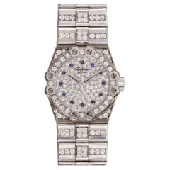 Chopard St Moritz 25/4218/1 SM Pave Diamond Sapphire Dial Factory Diamond Set