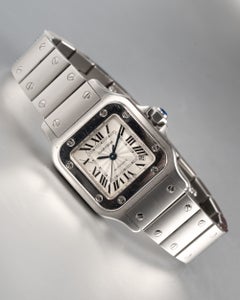 Cartier Mini Santos Galbée 2423 Guilloché Dial SS Automatic 2000s