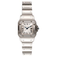 Cartier Mini Santos Galbée 2423 Guilloché Dial SS Automatic 2000s