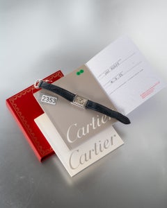 Cartier Basculante 2405, weißes Zifferblatt, Edelstahl, Quarz, 2002, mit Originalverpackung und Papieren