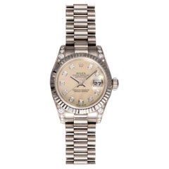 Rolex Mini Datejust 179239 MOP Diamond Dial Diamond Lugs 18k WG 2000s