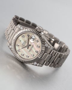 Rolex Mini Datejust 179239 MOP Diamond Dial Diamond Lugs 18k WG 2000s