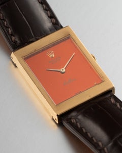 Rolex Cellini 4014 Tangerine Mirror Dial 18k YG 1981