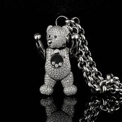 Chopard Sapphire Diamond Gold Dancing Bear Necklace