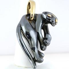 Cartier Silverium Gold Anhänger Panthere Hanging Pendant
