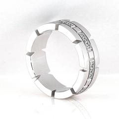 Cartier Diamond Gold Tank Francaise Ring