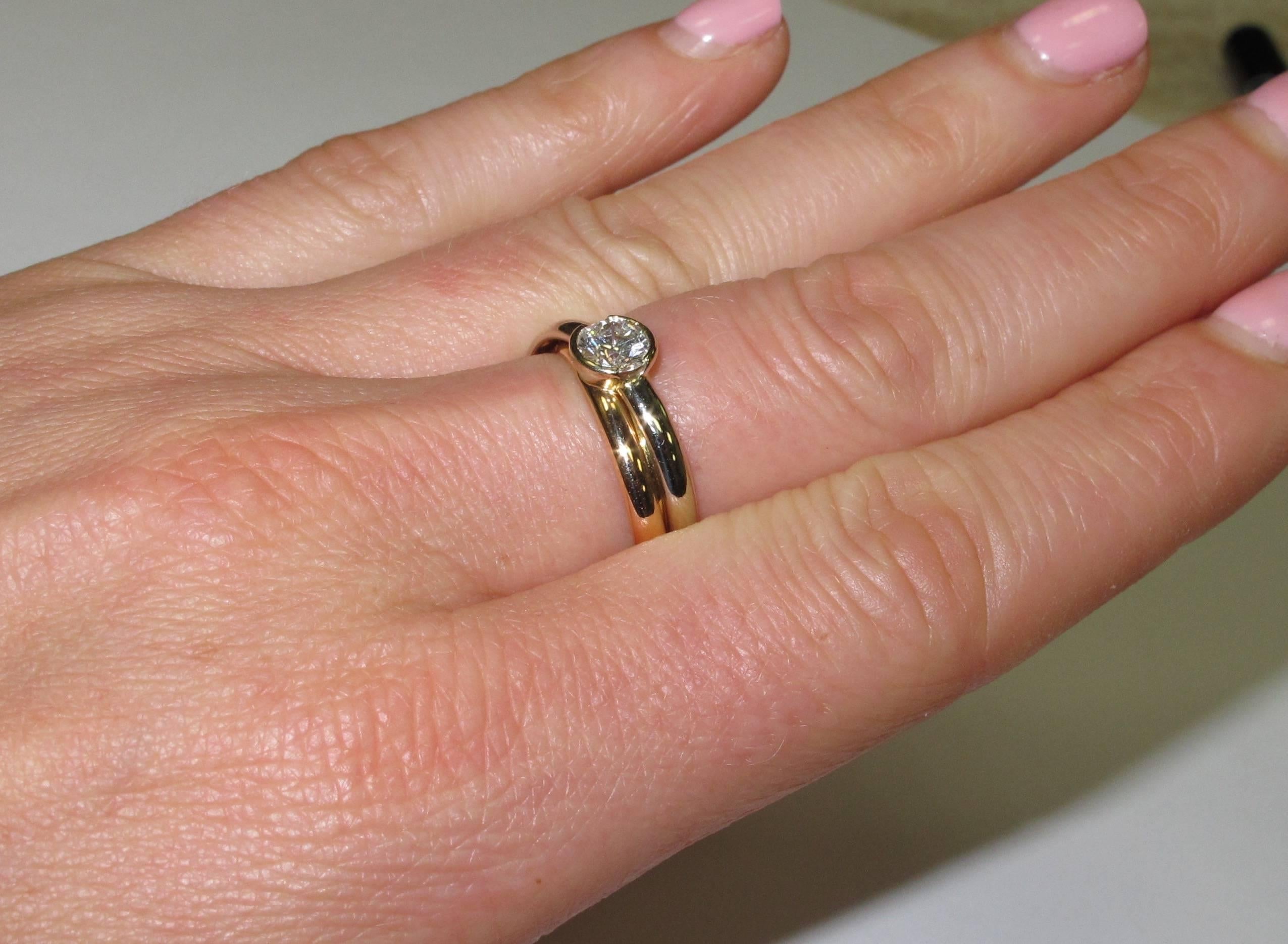 tri color diamond ring