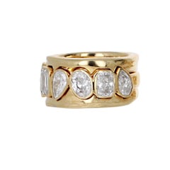 3.01 CTW Multi-Shape Diamond Stacking 3-Piece Ring Set in 18k Gold, Modern