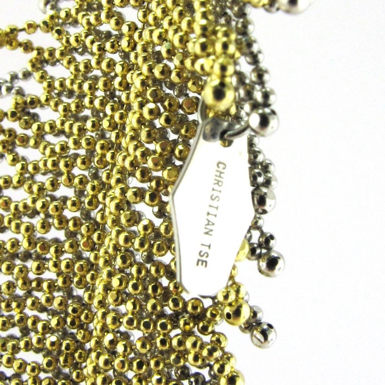 Christian Tse Flexible Platinum and 18 Karat Yellow Gold Bracelet at