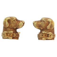 Barry Kieselstein-Cord, orecchini con labrador retriever in oro giallo 18 carati, 1989
