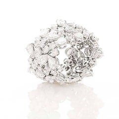 Fancy Cut White Diamond Eternity Band. Over 12 carats of diamonds!