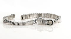 Staurino Fratelli Diamond White Gold Zipper Bracelet